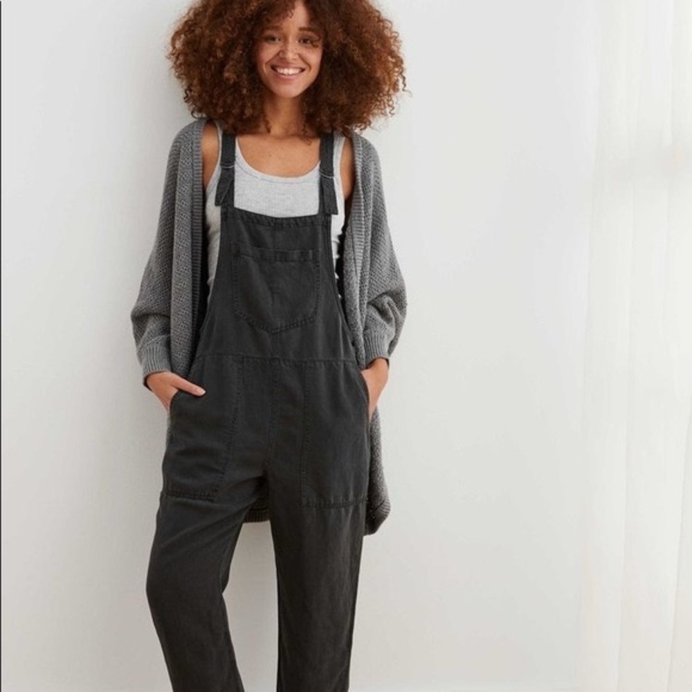 Aerie werk and play twill overalls